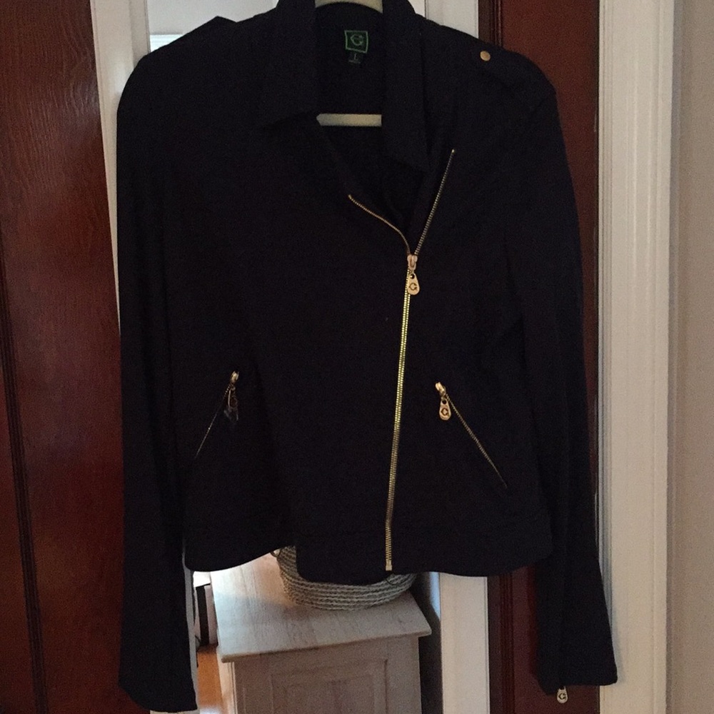 Navy moto jacket!
